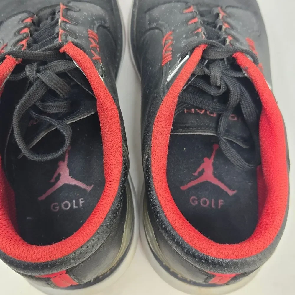 NIKE JORDAN ADG 5 Low Golf Shoes Black Red‎ Fq7874-001 Men's Size 7.5